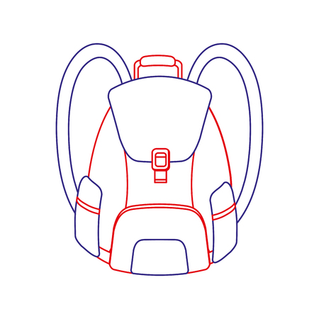 Bag of baggage tourism and school theme Isolated design Vector illustrationのイラスト素材