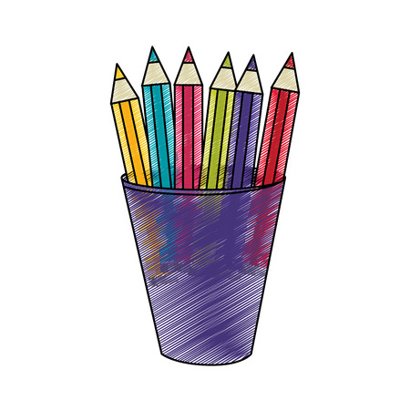 Pencils of tool write and office theme Isolated design Vector illustrationのイラスト素材