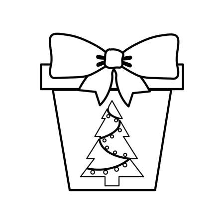 Gift of present holiday and christmas theme Isolated design Vector illustrationのイラスト素材