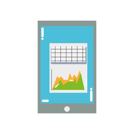 Smartphone of device gadget technology and electronic theme Isolated design Vector illustrationのイラスト素材