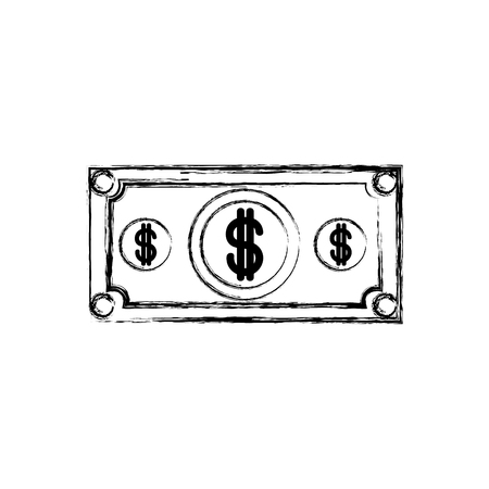 Bill of money financial and commerce theme Isolated design Vector illustrationのイラスト素材