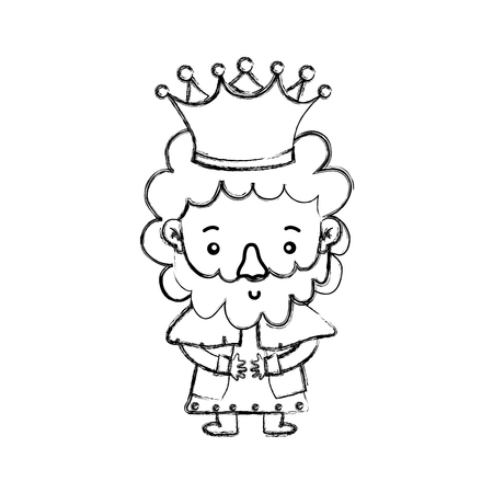 King of royal kingdom and imperial theme Isolated design Vector illustrationのイラスト素材
