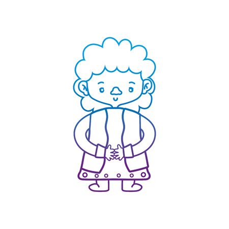 Girl of kid childhood and little people theme Isolated design Vector illustrationのイラスト素材