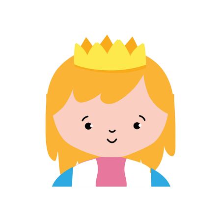 Princess of royal kingdom and imperial theme Isolated design Vector illustrationのイラスト素材