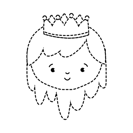 Princess of royal kingdom and imperial theme Isolated design Vector illustrationのイラスト素材