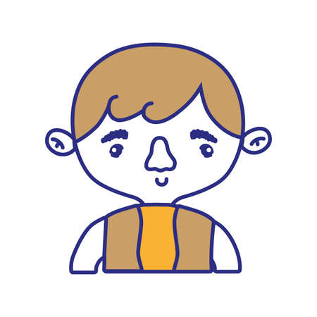 Boy of kid childhood and little people theme Isolated design Vector illustrationのイラスト素材