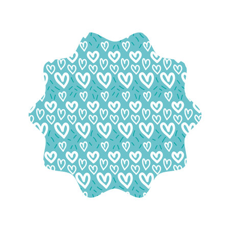 Pattern seal stamp of texture decoration and textile theme Isolated design Vector illustration
