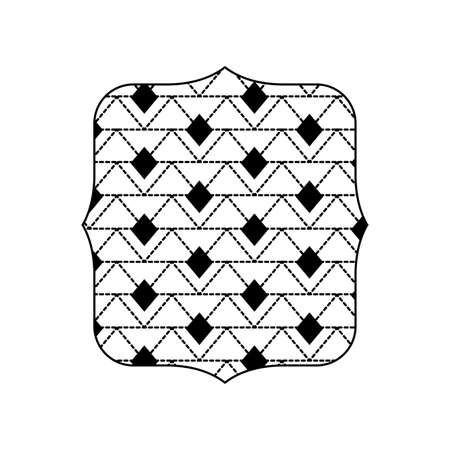 Pattern frame of texture decoration and textile theme Isolated design Vector illustrationのイラスト素材