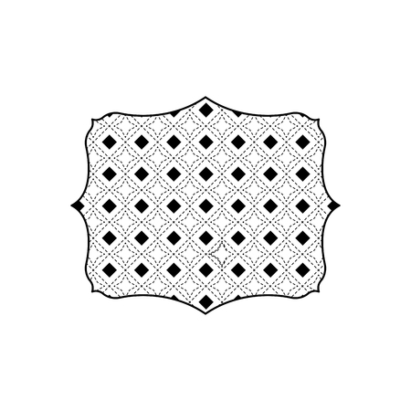 Pattern frame of texture decoration and textile theme Isolated design Vector illustrationのイラスト素材