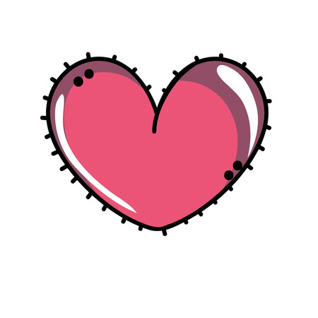 Heart of love passion and romantic theme Isolated design Vector illustrationのイラスト素材