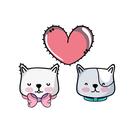 Cartoon kitten theme design illustration.のイラスト素材