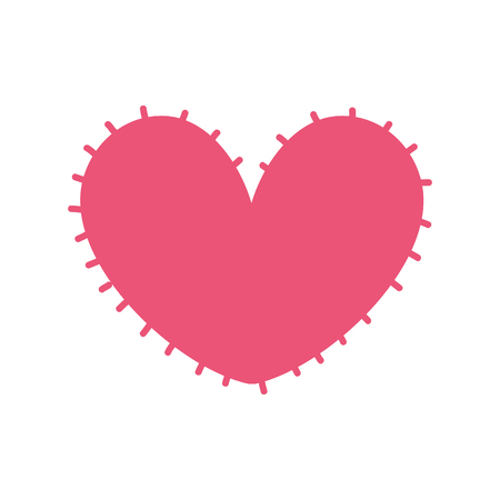 Heart of love passion and romantic theme Isolated design Vector illustrationのイラスト素材