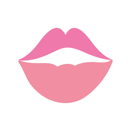 Mouth cartoon of lips caricature and expression theme Isolated design Vector illustrationのイラスト素材