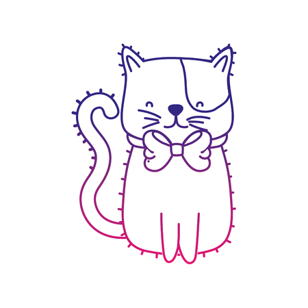 Cartoon cat of animal pet and kitten theme Isolated design Vector illustrationのイラスト素材