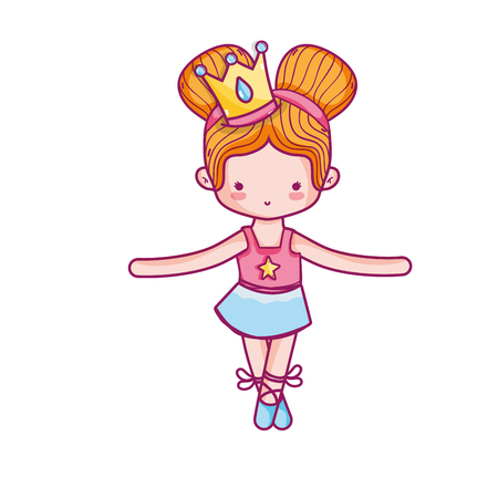 Dancing girl of ballet sport and health theme Isolated design Vector illustrationのイラスト素材