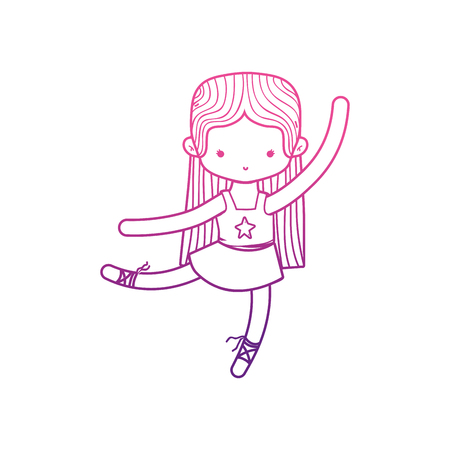 Dancing girl of ballet sport and health theme Isolated design Vector illustrationのイラスト素材