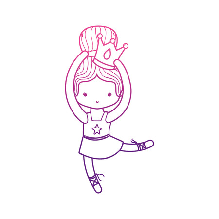 Dancing girl of ballet sport and health theme Isolated design Vector illustrationのイラスト素材