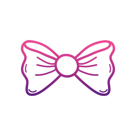 Bowtie of ribbon cloth and fashion theme Isolated design Vector illustrationのイラスト素材