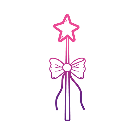 Magic wand of fairytale fantasy and love theme Isolated design Vector illustrationのイラスト素材