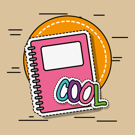notebook school tool patch stickerのイラスト素材