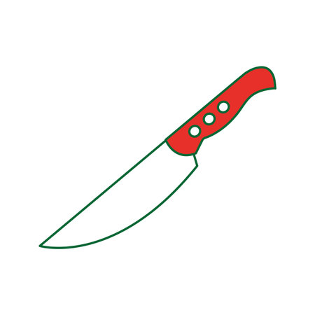 Knife of cutlery dishware and tool theme Isolated design Vector illustrationのイラスト素材
