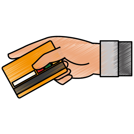Isolated credit card designのイラスト素材