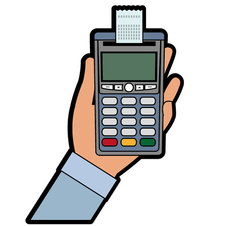 Dataphone of shopping commerce and market theme Isolated design Vector illustrationのイラスト素材