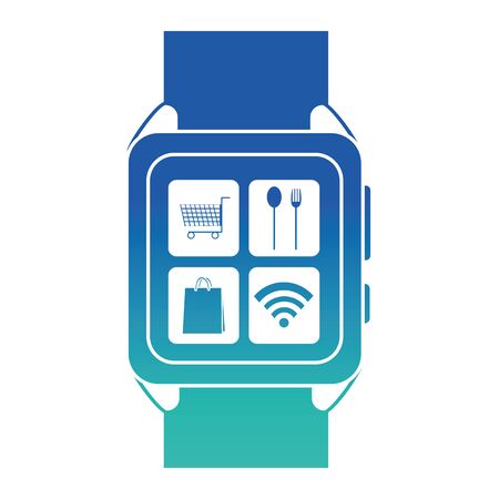 Isolated smart watch designのイラスト素材