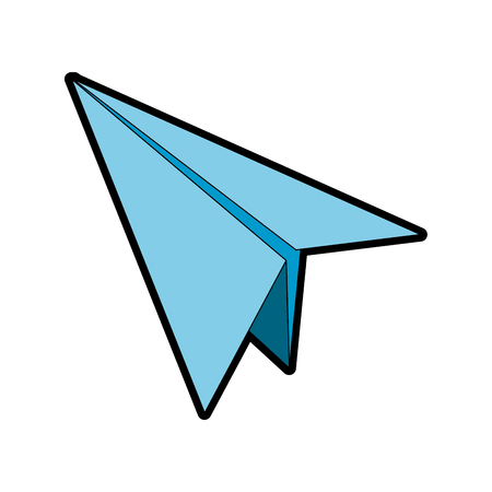 Paperplane of paper plane and airplane theme Isolated design Vector illustrationのイラスト素材