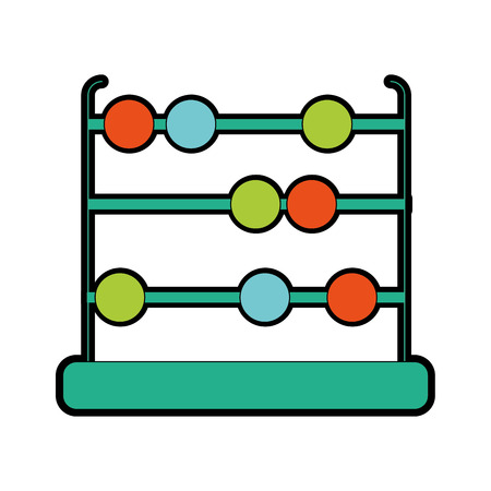 Abacus of tool game and school theme Isolated design Vector illustrationのイラスト素材