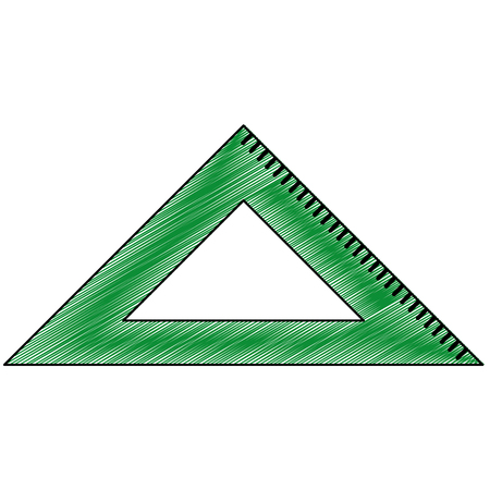 Ruler of instrument tool and work theme Isolated design Vector illustrationのイラスト素材