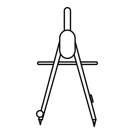 Compass of instrument tool and work theme Isolated design Vector illustrationのイラスト素材