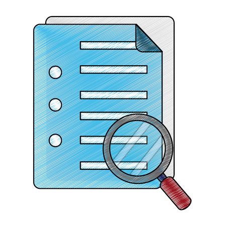 Paper of document data and archive theme Isolated design Vector illustrationのイラスト素材