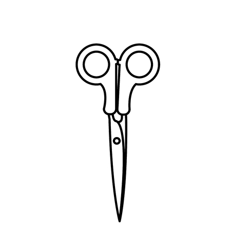 Scissor of tool instrument and cut theme Isolated design Vector illustrationのイラスト素材