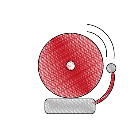 Bell of ring alert and alarm theme Isolated design Vector illustrationのイラスト素材