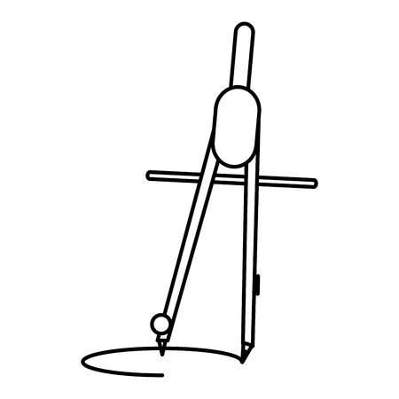 Compass of instrument tool and work theme Isolated design Vector illustrationのイラスト素材