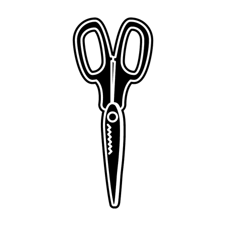 Scissor of tool instrument and cut theme Isolated design Vector illustrationのイラスト素材