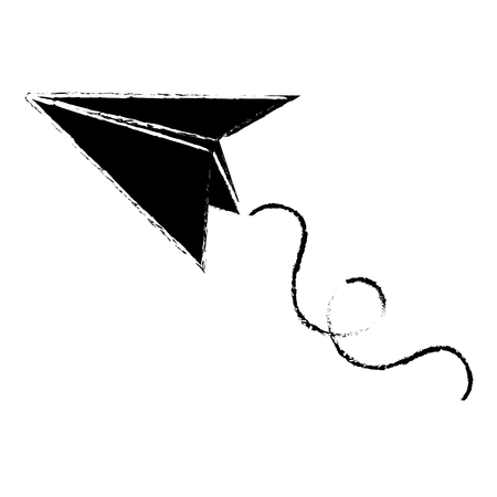 Paperplane of paper plane and airplane theme Isolated design Vector illustrationのイラスト素材