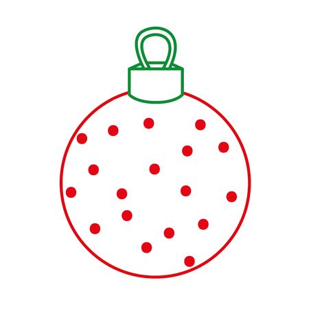 color line circle ball decoration to christmas design vector illustrationのイラスト素材