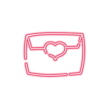 neon love e-mail text letter style vector illustrationのイラスト素材