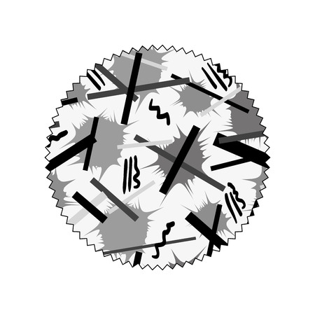 Grayscale circle with graphic style figure background vector illustrationのイラスト素材