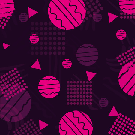 color circle and gray square memphis style background vector illustrationのイラスト素材