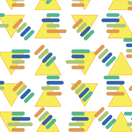 A memphis triangle style figure background vector illustrationのイラスト素材
