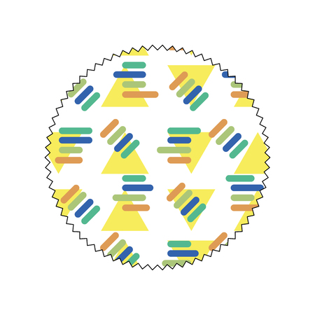 circle with abstract graphic design backgroundのイラスト素材