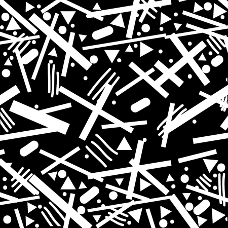 Contour abstract graphic Memphis style illustration.のイラスト素材