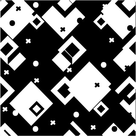 contour square figure memphis style background vector illustration