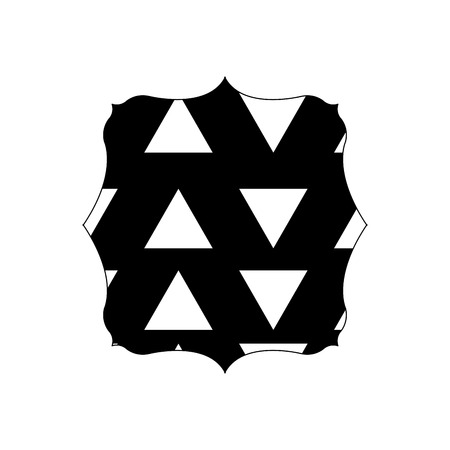 contour square with graphic geometric style background vector illustrationのイラスト素材