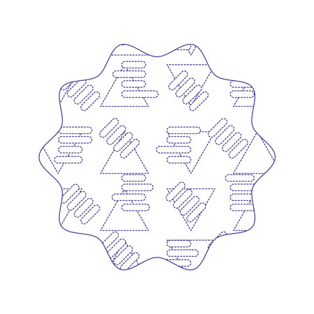 dotted shape star with abstract graphic design backgroundのイラスト素材