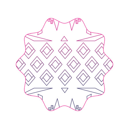 Color line star with abstract in Memphis style background.のイラスト素材