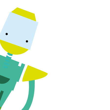 colorful robot machine with body technology design vector illustrationのイラスト素材